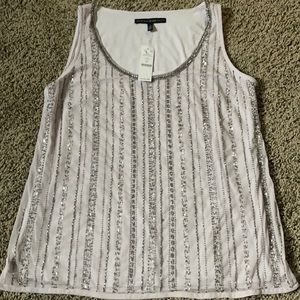 White House Black Market New Sequin Top Size S NWT